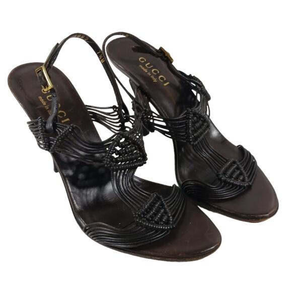 Gucci Vintage Heels/Sandals size 7.5B S2699 - Picture 9 of 13